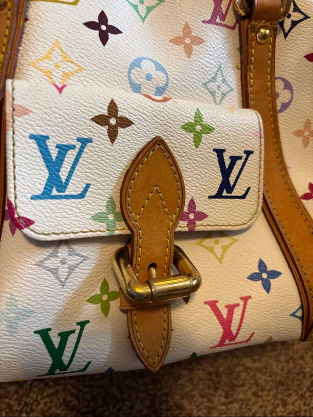 Louis Vuitton White Multicolor Monogram Priscilla Murakami purse bag - Picture 14 of 16